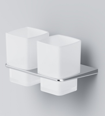 Двойной стакан для зубных щеток AM.PM Inspire 2.0 A50A343400 Хром Белый