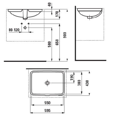 Раковина Laufen Pro S 60 8.1196.3 Белая