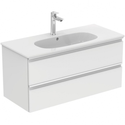 Тумба под раковину Ideal Standard Tesi 100 T0052OV подвесная Белая глянцевая