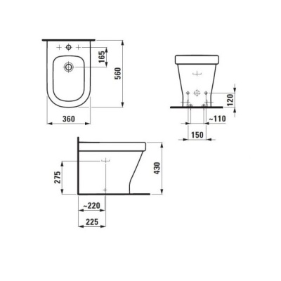 Биде Laufen LB 3 8.3268.1 без крышки