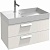 Тумба под раковину Jacob Delafon Rythmik 80 EB1302-G1C подвесная Белая глянцевая