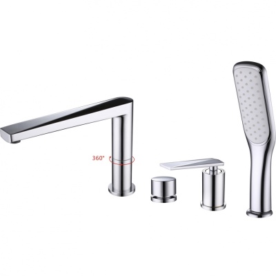 Смеситель на борт ванны Boheme Venturo 370 Хром