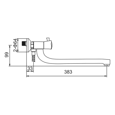 Смеситель для кухни Groft 361 GF0117 Хром