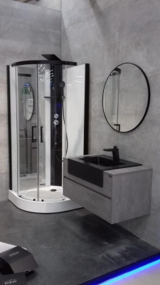 Комплект мебели для ванной Black&White Universe U903.1000 подвесной Пепельный