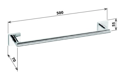 Держатель для полотенец Bemeta Beta 132204022 Хром