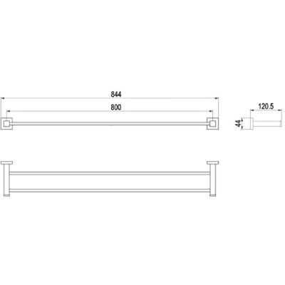 Полотенцедержатель Timo Selene 10056/00 двойной Хром