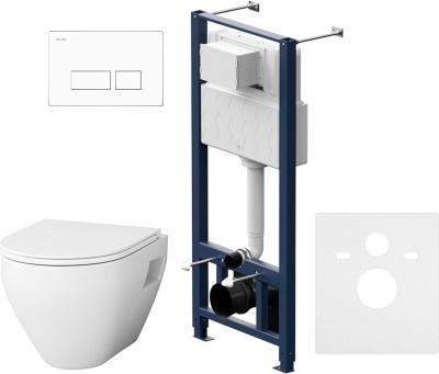 Комплект унитаза с инсталляцией AM.PM Spirit V2.0 FlashClean IS47001.701738 с сиденьем Микролифт и клавишей смыва Белый