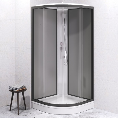 Душевая кабина AM.PM Sense New 90x90 W75C-301-090BT профиль Черный стекло прозрачное