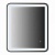 Зеркало Iddis Cloud 60 с подсветкой Черный матовый