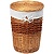 Корзина для белья WasserKRAFT Main 42x42x58 WB-410-L с крышкой Коричневая