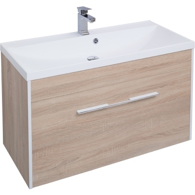 Тумба под раковину Aquanet Августа 100 210021 подвесная Дуб сонома