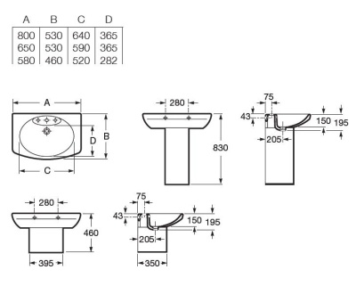 Раковина Roca Dama Senso 58 327512000 Белая