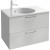 Тумба под раковину Jacob Delafon Odeon Rive Gauche 80 EB2522-R9-N18 подвесная Белая ручки Черные