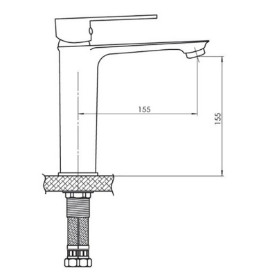 Смеситель для раковины GPD Provido MLB155 Хром