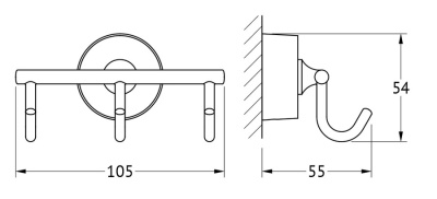 Вешалка для полотенец FBS Nostalgy 003 Хром