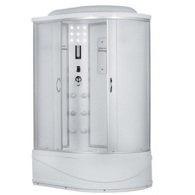 Душевая кабина Erlit Comfort ER4512TPL 120x80 с гидромассажем Задняя стенка белая дверцы матовые