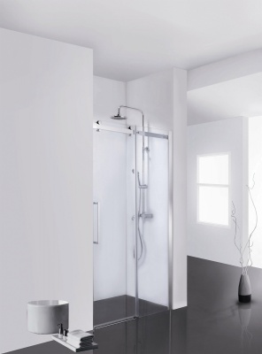 Душевая дверь Bravat Wave 120 BD120.4102S профиль Хром стекло прозрачное