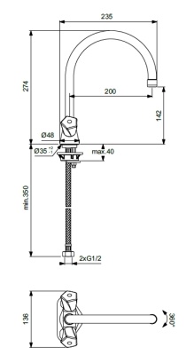 Смеситель для кухни Vidima Life BA359AA Хром