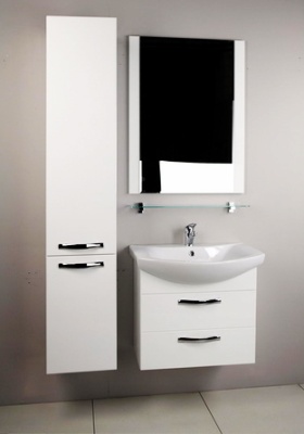 Тумба под раковину Акватон Ария 65 М 1A123301AA010 Белая глянцевая