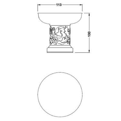Мыльница Schein Carving 7065007 Хром
