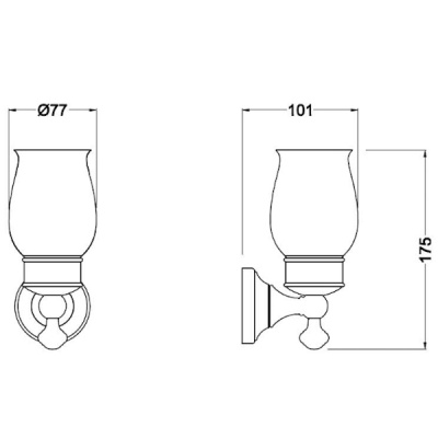 Стакан Schein Saine Gold 7053011VF Золото, Белый