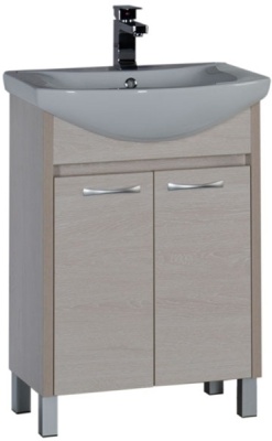 Тумба под раковину Aquanet Донна 60 169041 2 дверцы Дуб белый