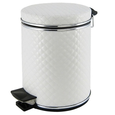 Ведро для мусора Cameya 05WHC-9 Белый Хром