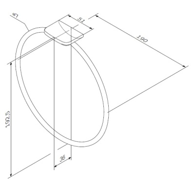 Кольцо для полотенец AM.PM Inspire 2.0 A50A34400 Хром