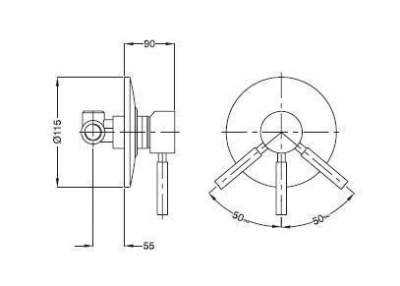 Смеситель для душа Bugnatese Kobuk 2230 CR (хром)