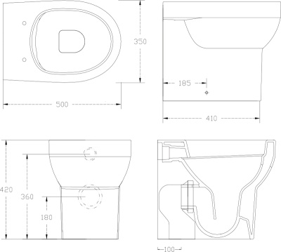 Унитаз Artceram Smarty SMV002 01 00 Белый