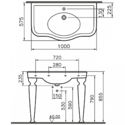 Раковина Vitra Efes 6209B003-0001 Белый