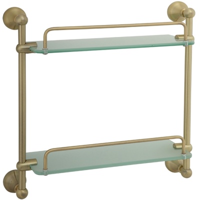 Стеклянная полка Veragio Gialetta VR.GIL-6412.BR двойная Бронза