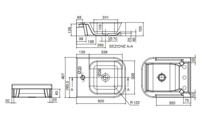Раковина Scarabeo Next 8047D Белая