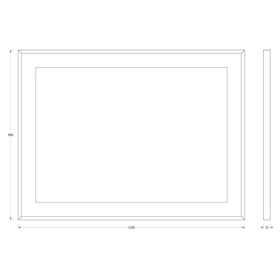 Зеркало Evoform Ledside 90х120 Сталь