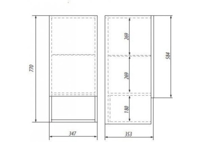 Подвесной шкаф Dreja Perfecto 35 99.0810 подвесной Белый глянец