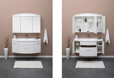 Тумба под раковину Aquanet Тренто 120 156500 подвесная Белая