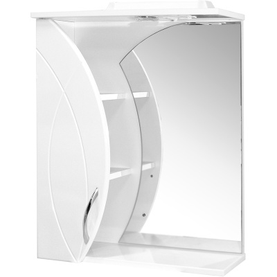 Зеркало со шкафом Mixline Магнолия 61 L 534974 с подсветкой Белое