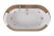 Акриловая ванна Jacuzzi Opalia 190x110 wood 9F43-498A Тик