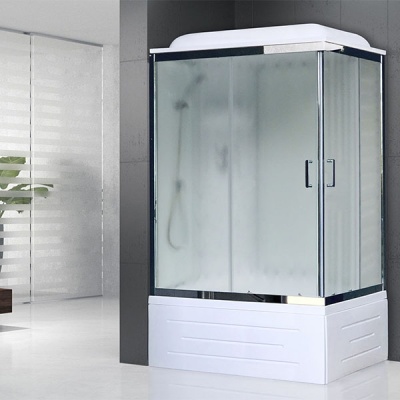 Душевая кабина Royal Bath BP 100х80 RB8100BP6-WC-CH-R стекло матовое задняя стенка Белая