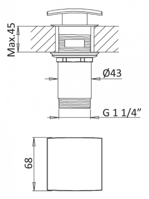 Смеситель для раковины Cezares Porta PORTA-LS1-01-W0 Хром