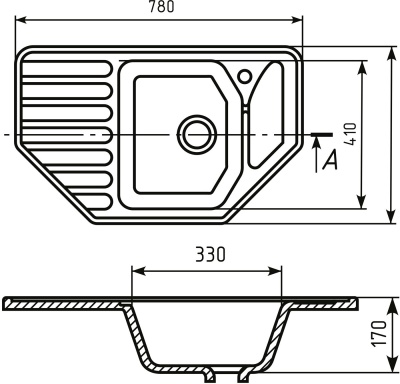 Кухонная мойка Mixline ML-GM24-310 525193 Серая