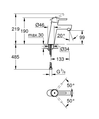 Смеситель для раковины Grohe Concetto 23451001 Хром