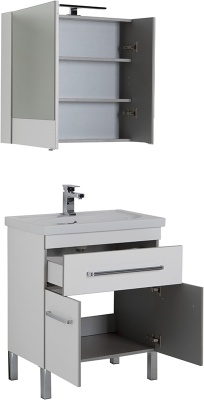 Тумба под раковину Aquanet Сиена 70 189223 1 ящик 2 дверцы Белая