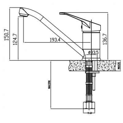 Смеситель для кухни Kaiser Planet 22533 Хром