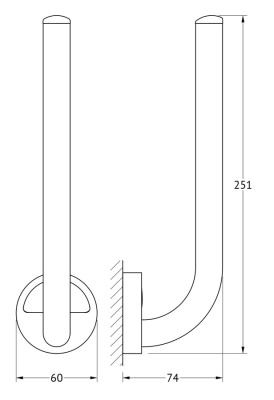 Держатель запасного рулона FBS Luxia 021 Хром