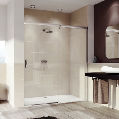 Душевая дверь в нишу Huppe Aura Elegance 200 401580.087.322 Профиль матовый хром, стекло прозрачное, правая