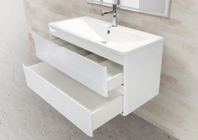 Тумба под раковину BelBagno ACQUA-800-2C-SO-BL подвесная Bianco Lucido