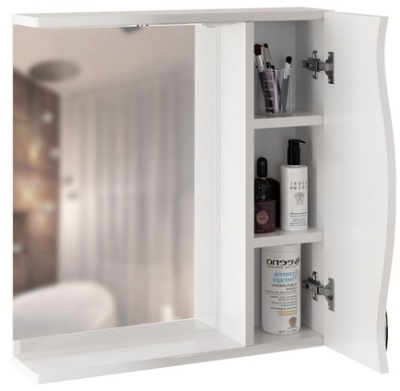 Зеркало со шкафом Mixline Лима 65 R 534994 с подсветкой Белое