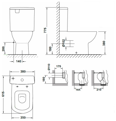 Унитаз Gala Smart 25160 Белый