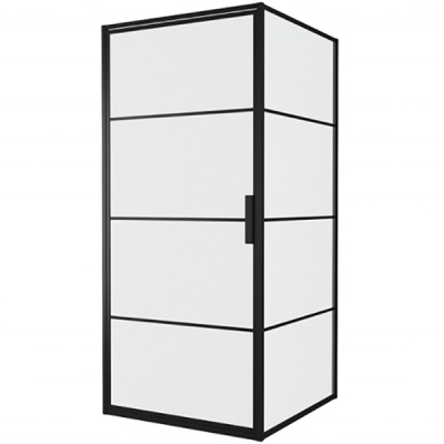 Душевой уголок Bravat Black Line 90x90 BS090.2115B профиль Черный стекло прозрачное